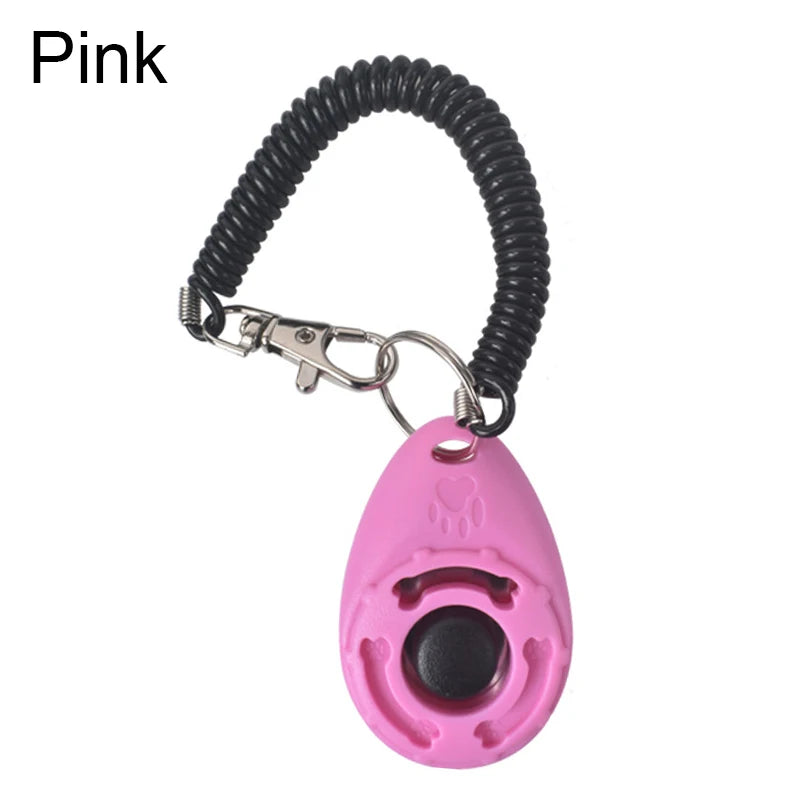Dog Training Clicker Pet Cat Dog Click Trainer Various Style Aid Adjustable Wrist Strap Sound Key Dogs Pets Accessories
