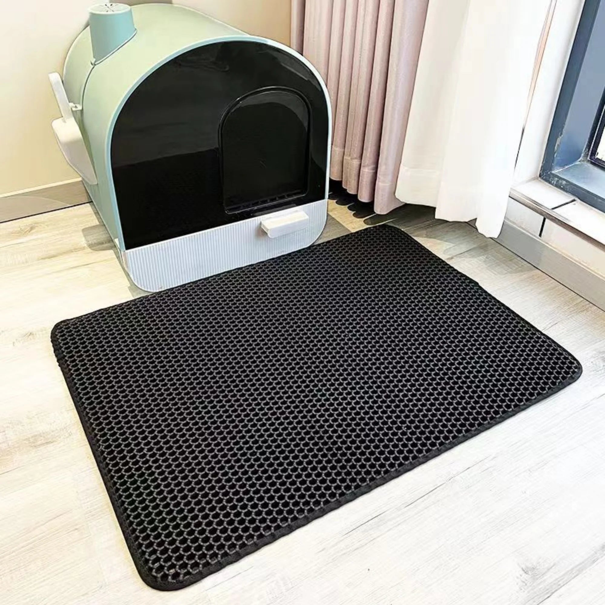 Large Cat Litter Mat Waterproof Double Layer Litter Trapping Clean Pad for Cat Litter Box Durable and Easy to Clean