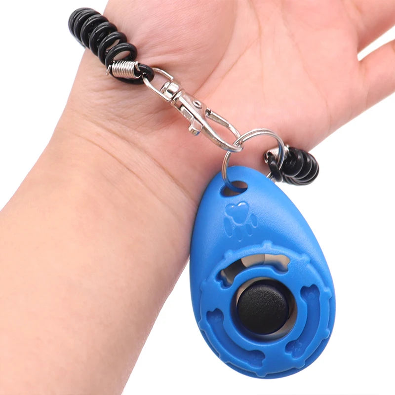Dog Training Clicker Pet Cat Dog Click Trainer Various Style Aid Adjustable Wrist Strap Sound Key Dogs Pets Accessories