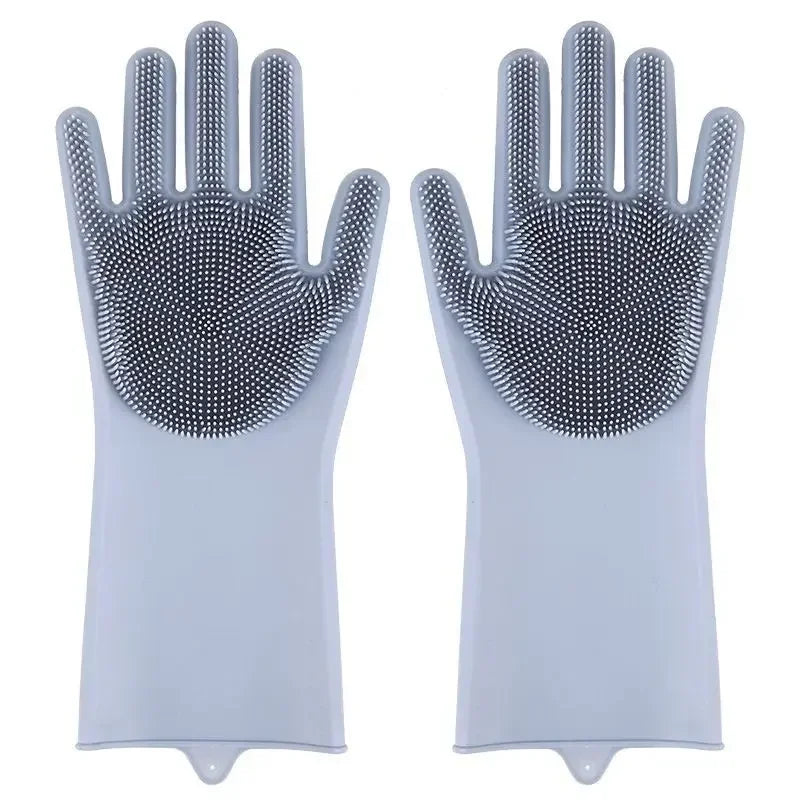 Pet Grooming Cleaning Gloves Dog Cat Bathing Shampoo Glove Scrubber Magic Dishwashing CleannerSponge Silicon Hair Removal Glove