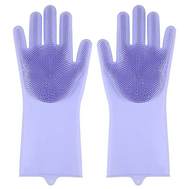 Pet Grooming Cleaning Gloves Dog Cat Bathing Shampoo Glove Scrubber Magic Dishwashing CleannerSponge Silicon Hair Removal Glove
