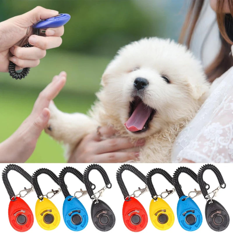 Dog Training Clicker Pet Cat Dog Click Trainer Various Style Aid Adjustable Wrist Strap Sound Key Dogs Pets Accessories