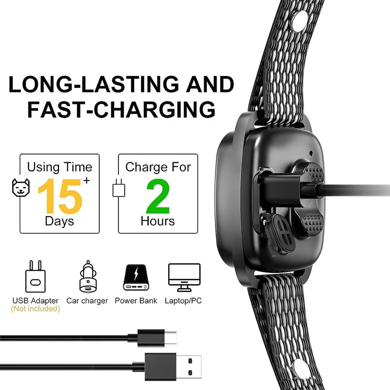 Anti barking device, anti barking automatic dog trainer, vibrating collar trainer, pet training equipment, safe and convenient