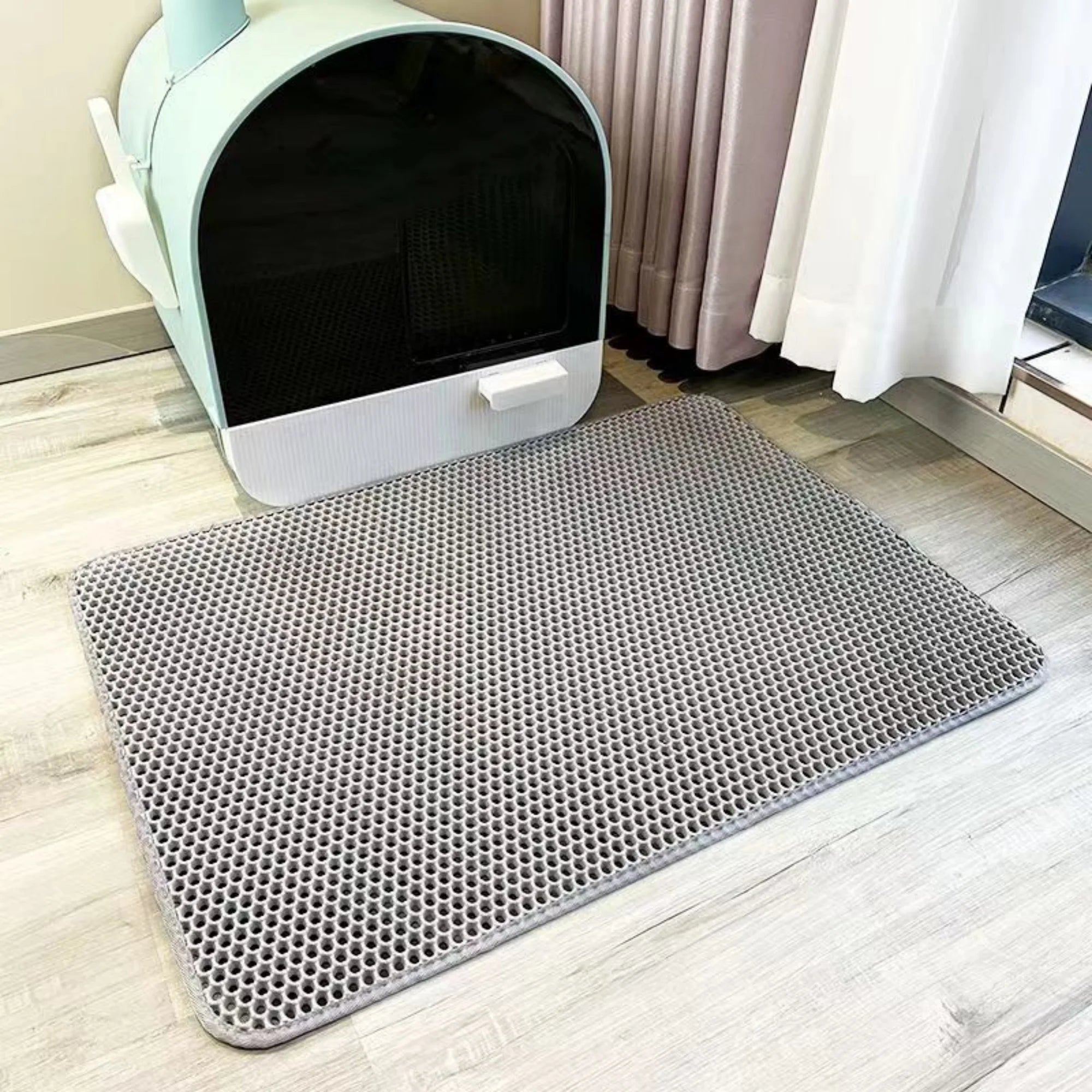 Large Cat Litter Mat Waterproof Double Layer Litter Trapping Clean Pad for Cat Litter Box Durable and Easy to Clean